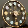 Multicolor Roman Number Metal Wall Clock For Living Room