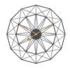 Black Geometrical Designs Metal Wall Clock