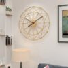 Gold Geometrical Metal Wall Clock