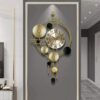 Black Contemporary Metal Wall Clock For Living Room